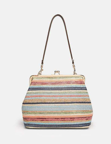 Elegant Solid Color Weave Shoulder Bags 6W10BBG1945