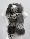 Fluffy Leopard Print Scarf - DippedShop Wholesale - #6531