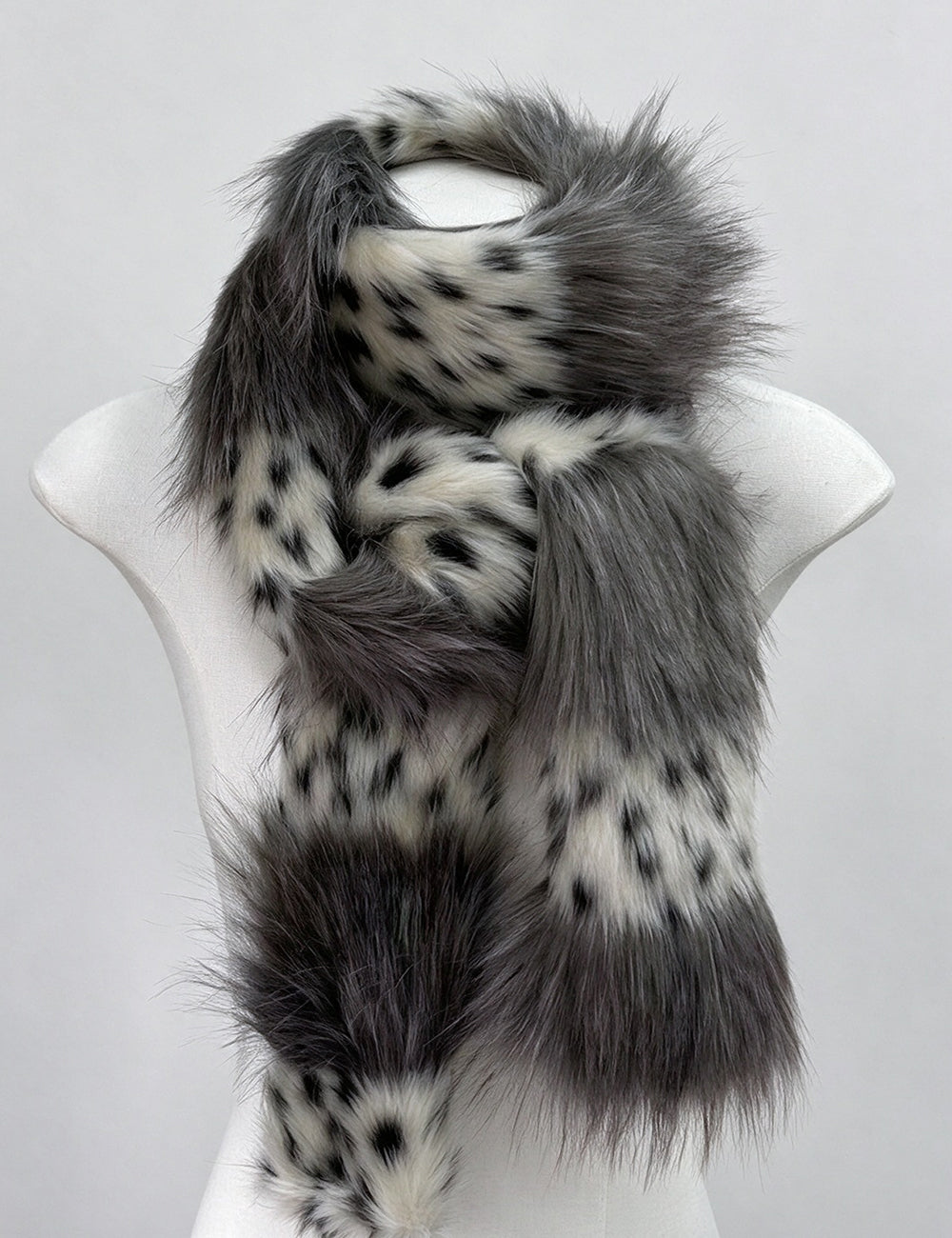 Fluffy Leopard Print Scarf - DippedShop Wholesale - #6531