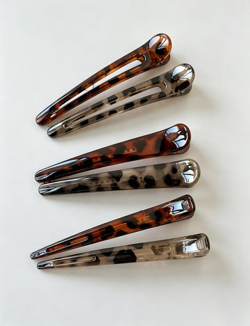 Leopard Tortoise Shell Large Duckbill Hair Clip 6W6HCP1629