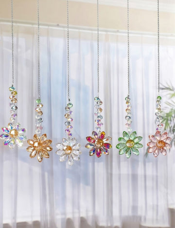 Crystal Floral Pendant Wind Chimes Suncatchers MK2CZAS6H7HLS56