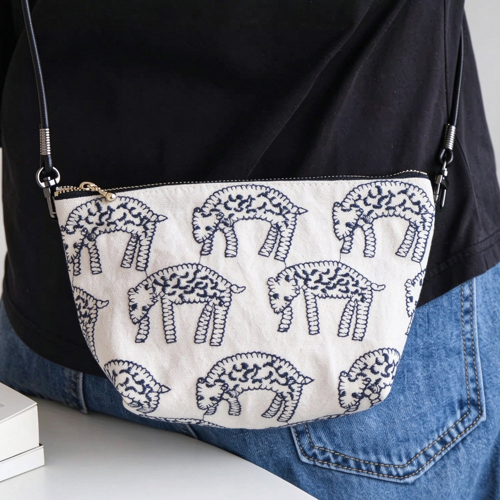 Vintage Floral Embroidery Crossbody Phone - DippedShop Wholesale - #9395