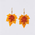 Maple Leaf Dangle Earrings - DippedShop Wholesale - #7363