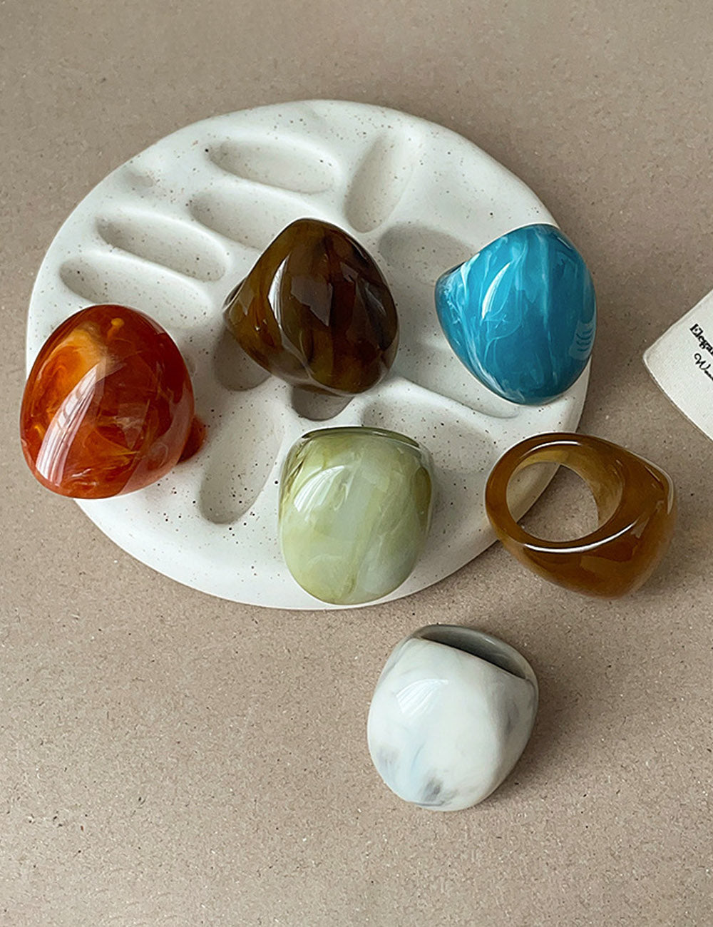 Resin Wide Ring - DippedShop Wholesale - #9715