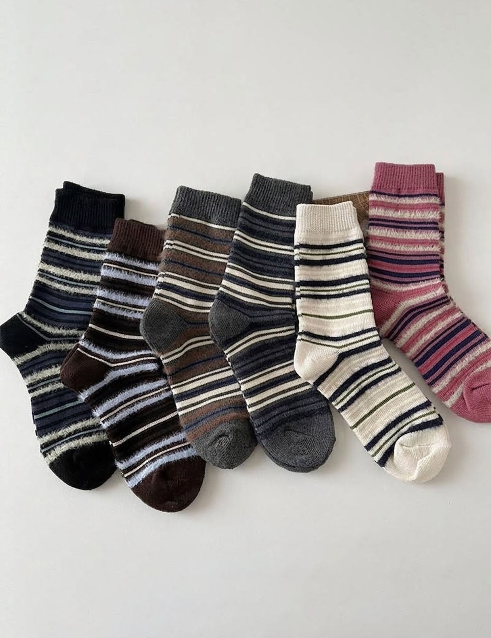 Striped Scrunch Socks - DippedShop Wholesale - #0035