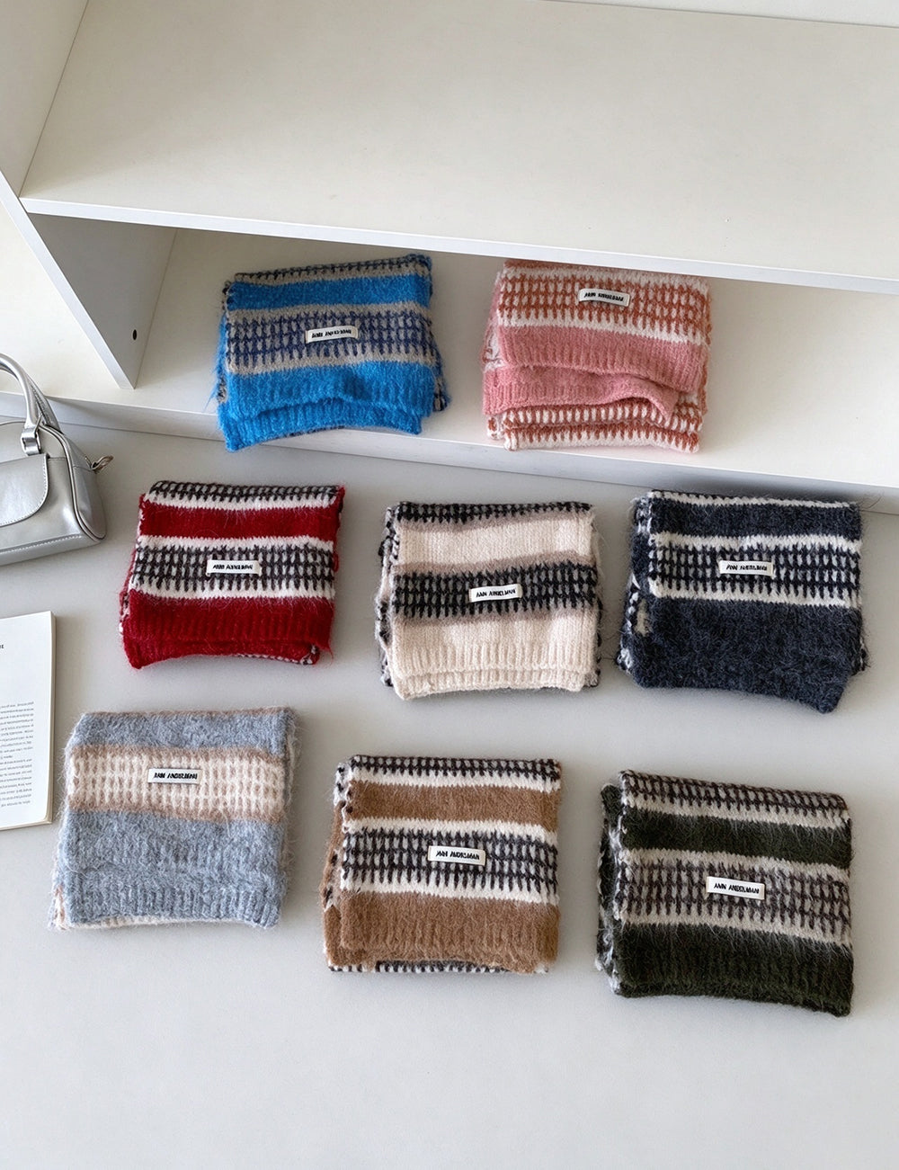 Plaid Jacquard Knit Scarf - DippedShop Wholesale - #0435