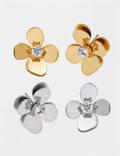 Flower Rhinestone Stud Earrings - DippedShop Wholesale - #6291