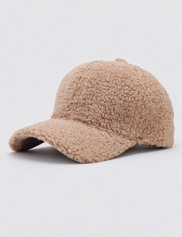 Winter Solid Color Fuzzy Plush Warm Baseball Cap 6W6HAT925