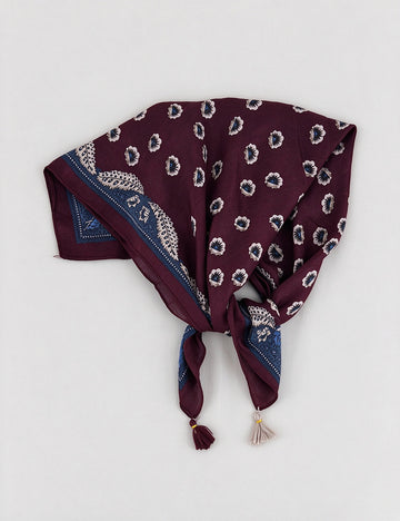 Vintage Flower Print Headscarf Square Scarf 6W6NSC214