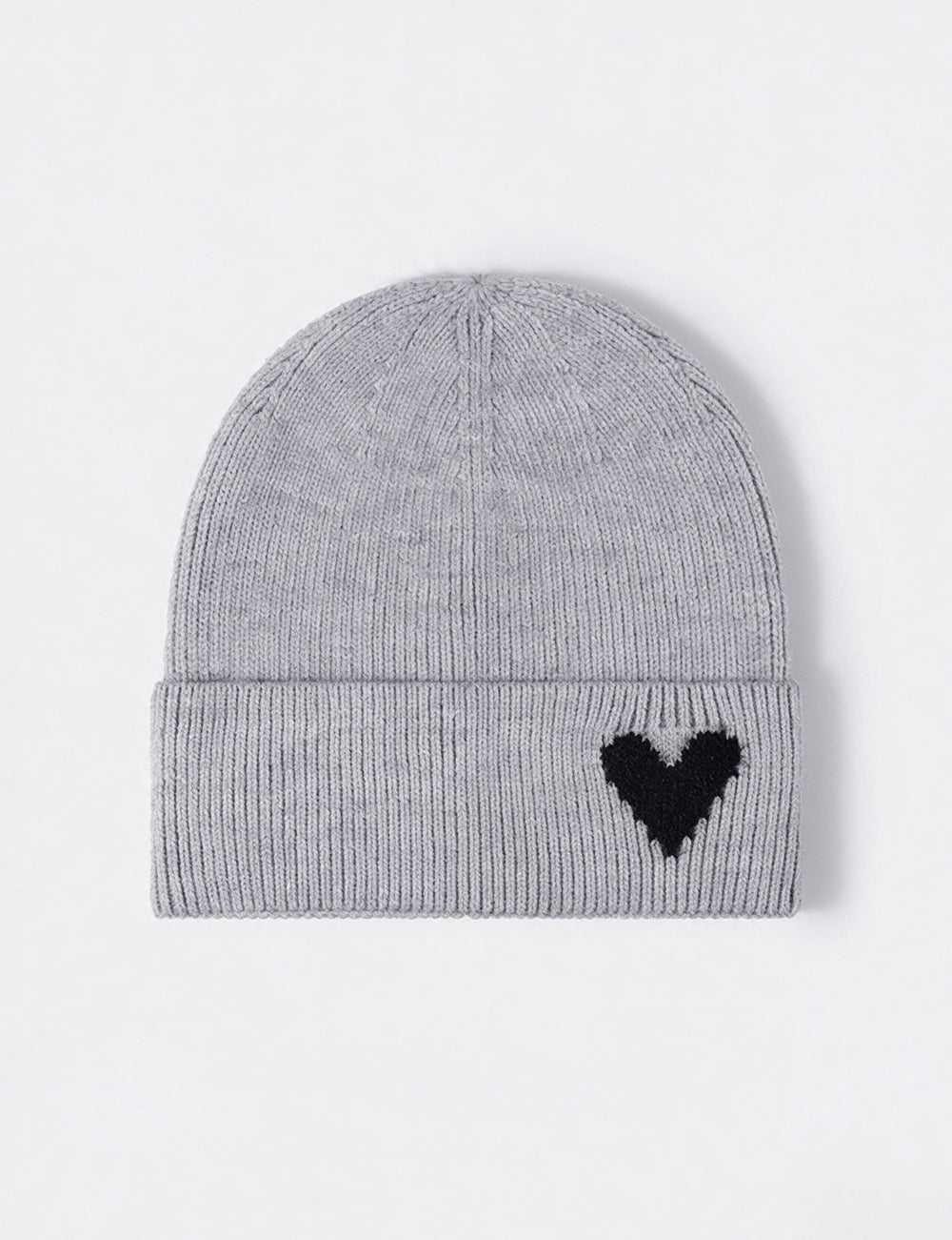 Heart Jacquard Knit Beanie - DippedShop Wholesale - #4931