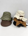 Winter Quilted Puffer Lightweight Warm Bucket Hat 6W6HAT928