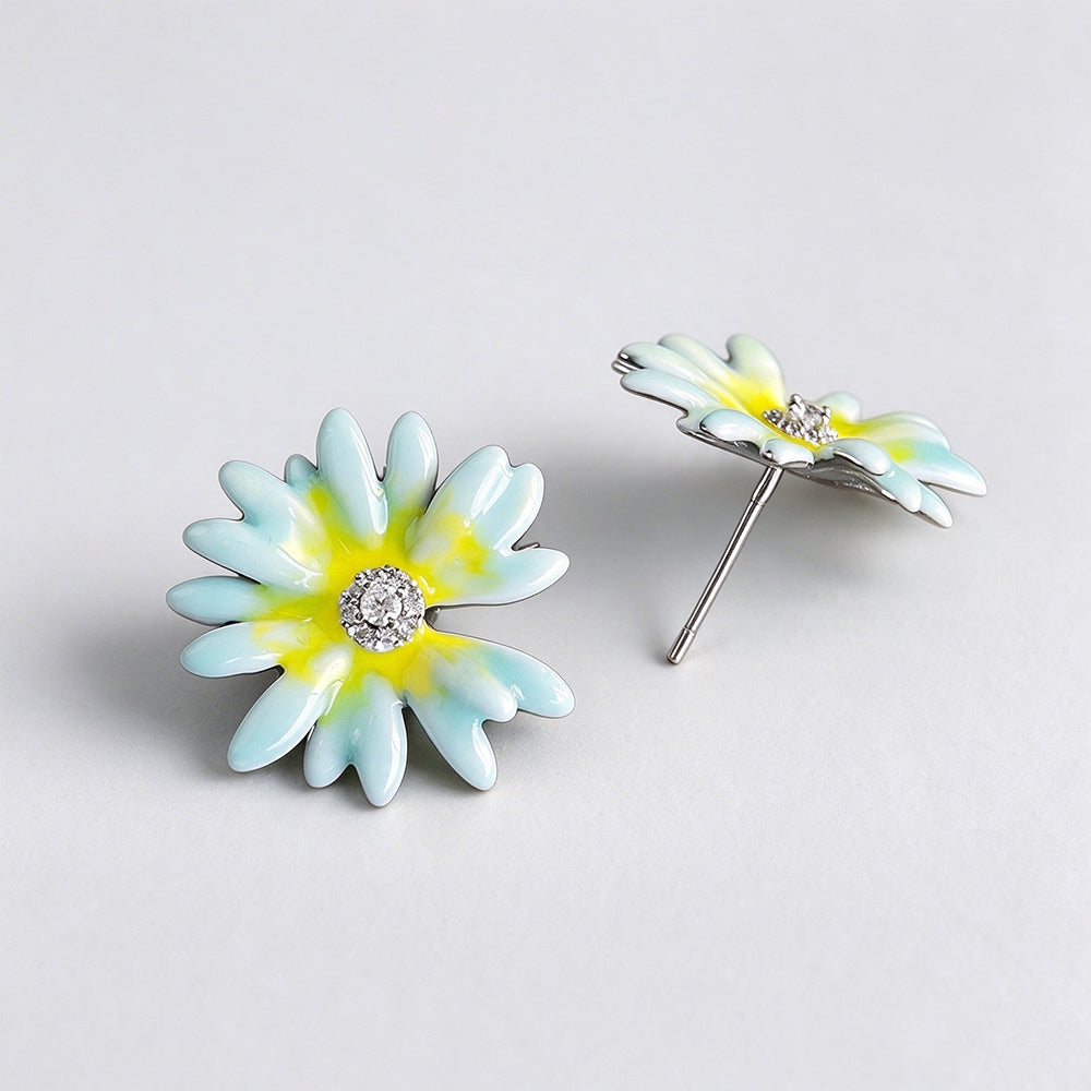 Daisy Stud Earrings - DippedShop Wholesale - #7731
