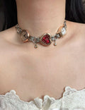 Heart Dial Layered Watch Necklace - DippedShop Wholesale - #1299