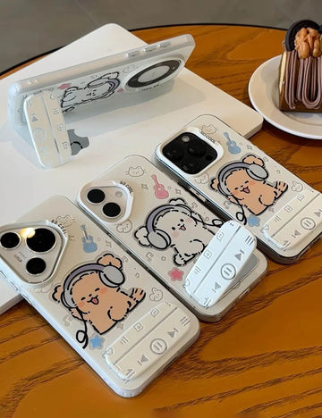 Cute Puppy Stand Protective Phone Case for iPhone 6Z13HPC204