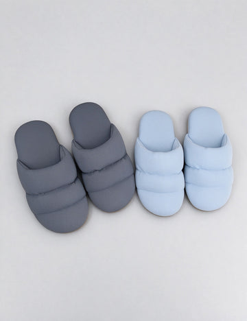 Puffy Padded Sold Colro Quiet Indoor Slippers 6W8FSP289