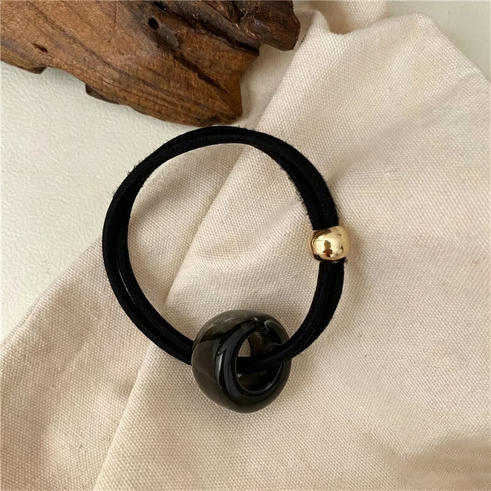 Minimalist Resin Bead High Stretchy Hair Tie 6W6HSR465