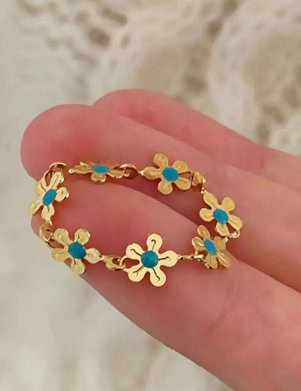 Floral Enamel Ring - DippedShop Wholesale - #2611