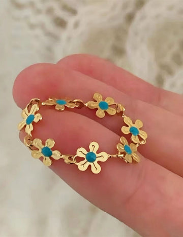 Floral Enamel Ring - DippedShop Wholesale - #2611