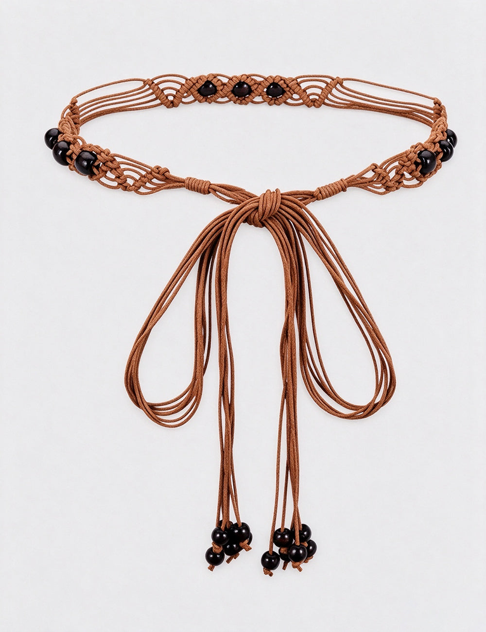 Ethnic-Style Handmade Weave Beaded Waist Belt 6W6JBT242