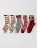 Stylish Color Block Polka Dots Knit Socks 6W8FSO1005