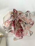 French Style Flower Print Bow Tie Hair Scrunchies MK2BW6W6HSR78