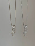 Elegant Rhinestones Cross Pendant Choker Necklace 6W6JNC652