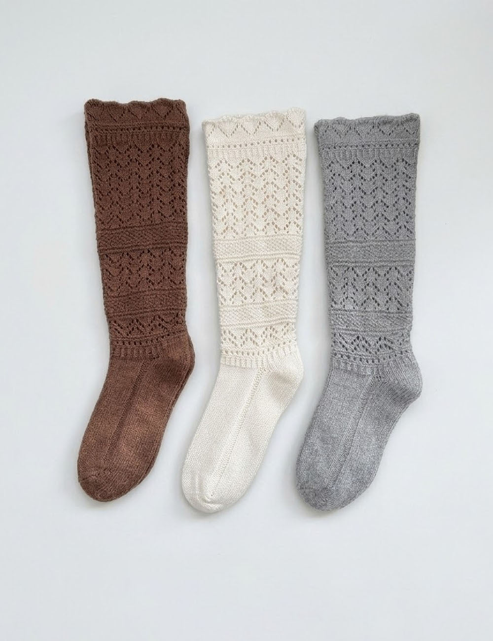 Elegant Hollow Out Crochet Mid-Calf Socks 6W8FSO709