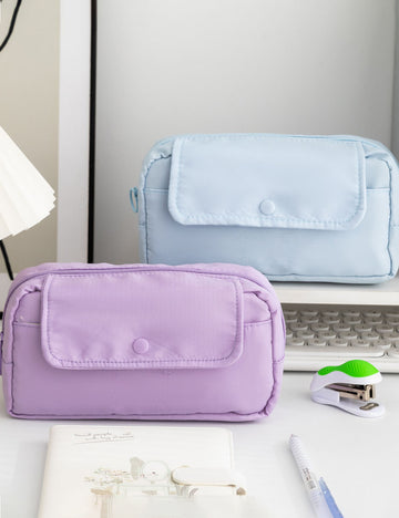Stylish Solid Color Large Capacity Pencil Pouch 6S10BOB1046