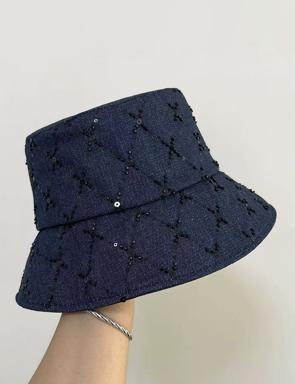 Sequined UV Bucket Hat - DippedShop Wholesale - #6899
