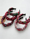 Christmas Plaid Snowflake Print Knotted Headband 6W6HBD359