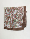 Sweet Color Block Floral Print Silk Scarf 6W6NSI182