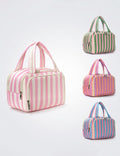Simple Color Block Striped Large Capacity Makeup Bag MK2BW6S10BOB63