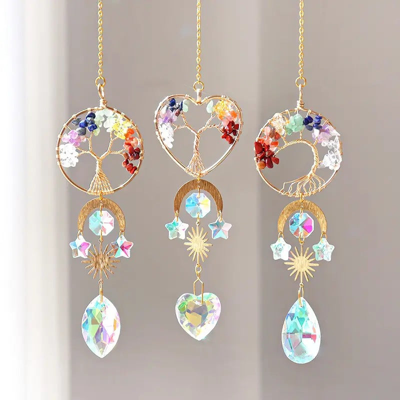 Colorful Crystal Tree of Life Wind Chime 6H7HLS186