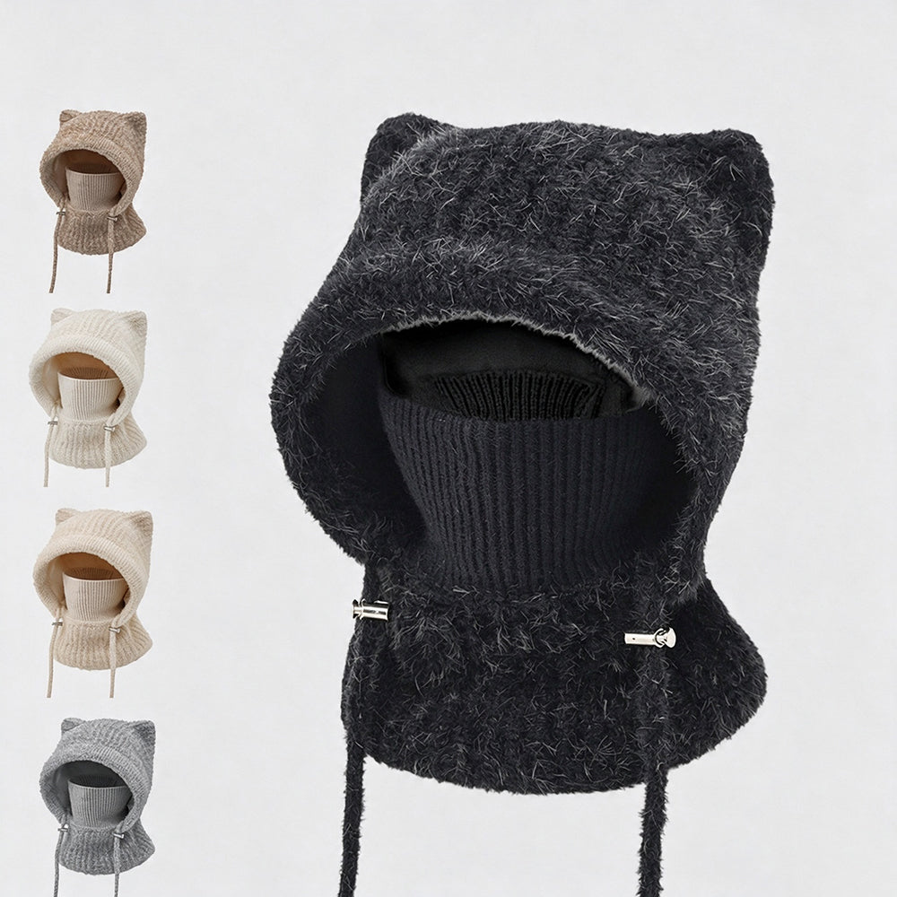 Cat Ear Knit Balaclava - DippedShop Wholesale - #1971