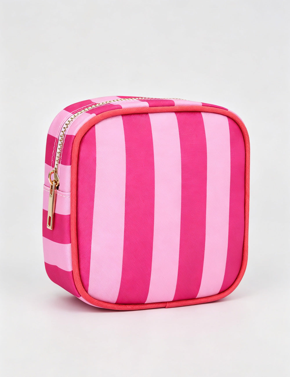 Striped Square Cosmetic Bag - DippedShop Wholesale - #5251