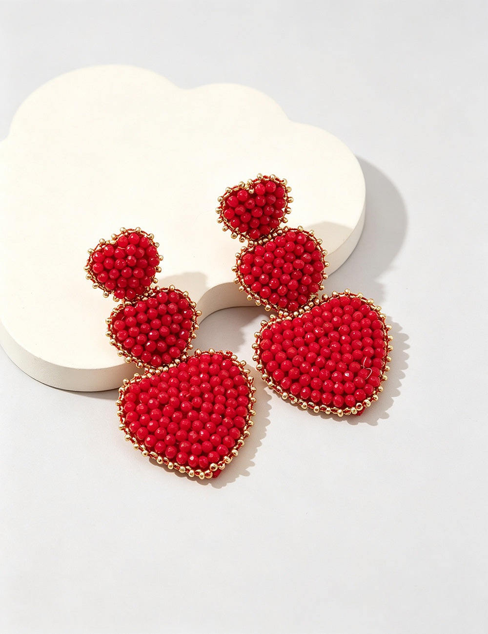 Heart Beads Earrings - DippedShop Wholesale - #4659