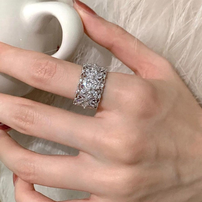 Floral Open Ring - DippedShop Wholesale - #0131
