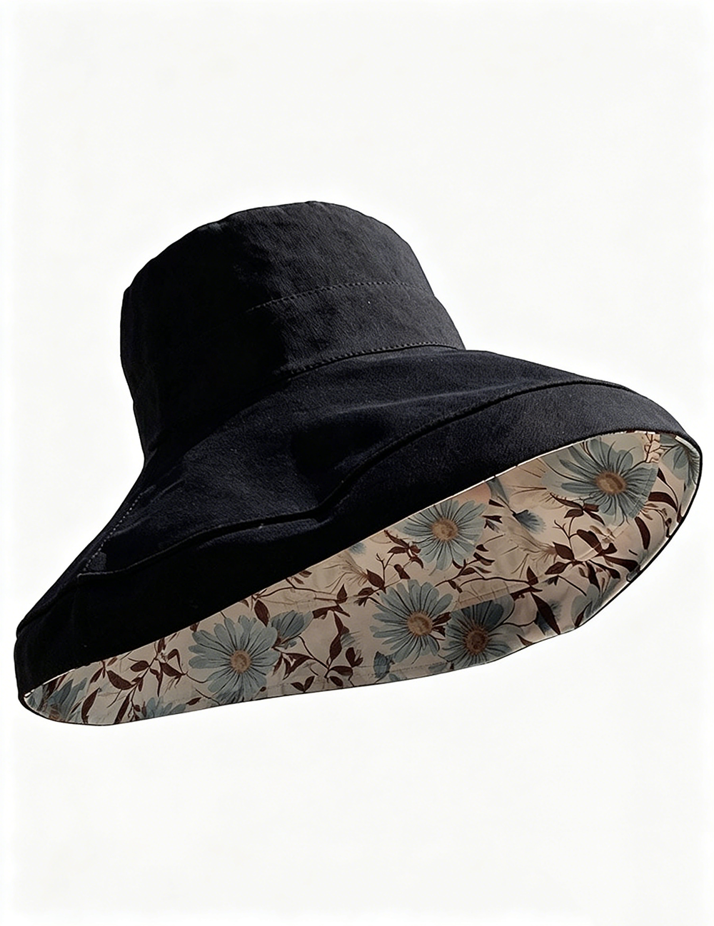 Summer Floral Print Reversible Wide Brim Sun Hat 8BK6HAT164T