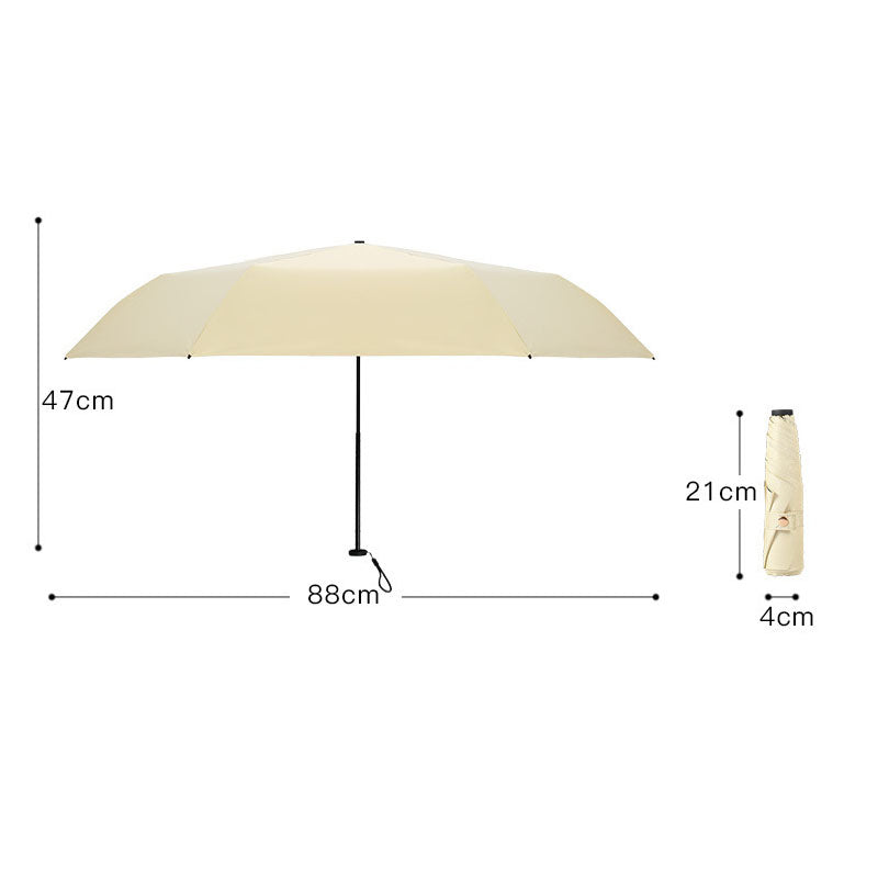 Minimalist Solid Color Portable Comapct Folding Umbrella MK2MBFN6Z11UL09