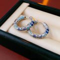Retro Cubic Zirconia Statement Hoop Earrings 6W6JER741