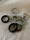 Vintage Natural Stone Stackable Finger Ring 6W6JRG297