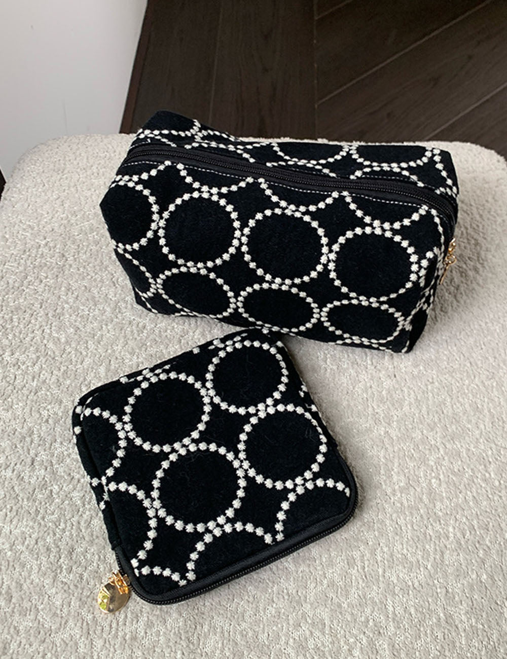 Vintage Embroidery Large Capacity Portable Cosmetic Bag 6S10BOB1024