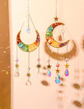 Colorful Moon Crystal Pendant Hanging Suncatchers MK2CZAS6H7HLS62