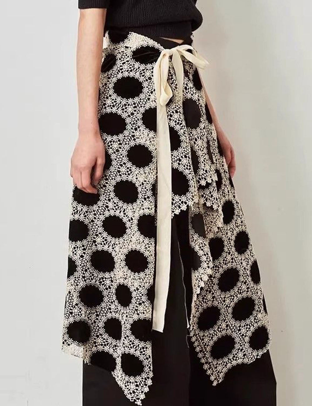 Crochet Lace Wrap Skirt - DippedShop Wholesale - #6499