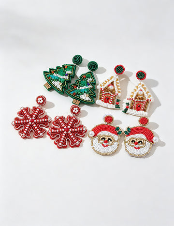 Santa Claus Stud Earrings - DippedShop Wholesale - #8291
