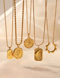 Chic Gold Plated Moon Pendant Choker Necklace 6W6JNC629
