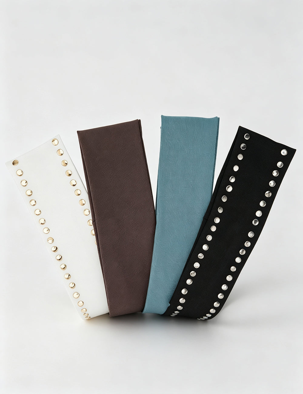 Vintage Metal Rivet High Elastic Headband 6W6HBD409