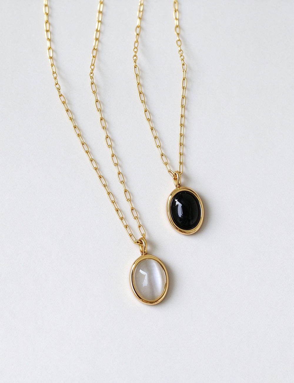 Vintage Oval Gemstone Pendant Choker Necklace 6W6JNC1082