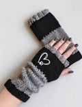 Cat Print Fingerless Gloves - DippedShop Wholesale - #7491