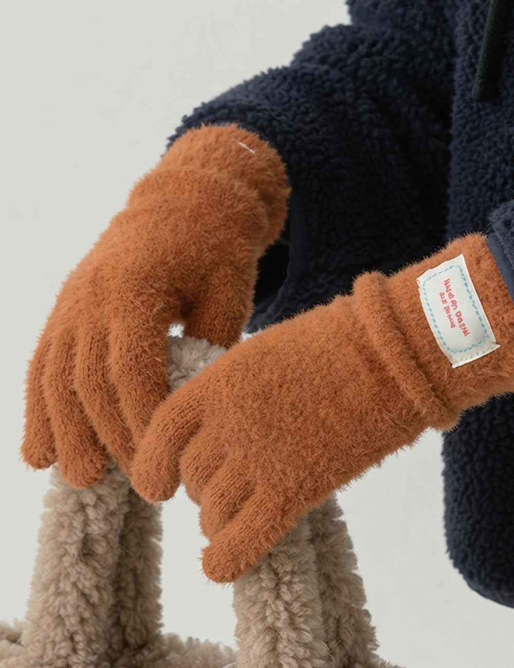 Fuzzy Plush Long Gloves - DippedShop Wholesale - #6083